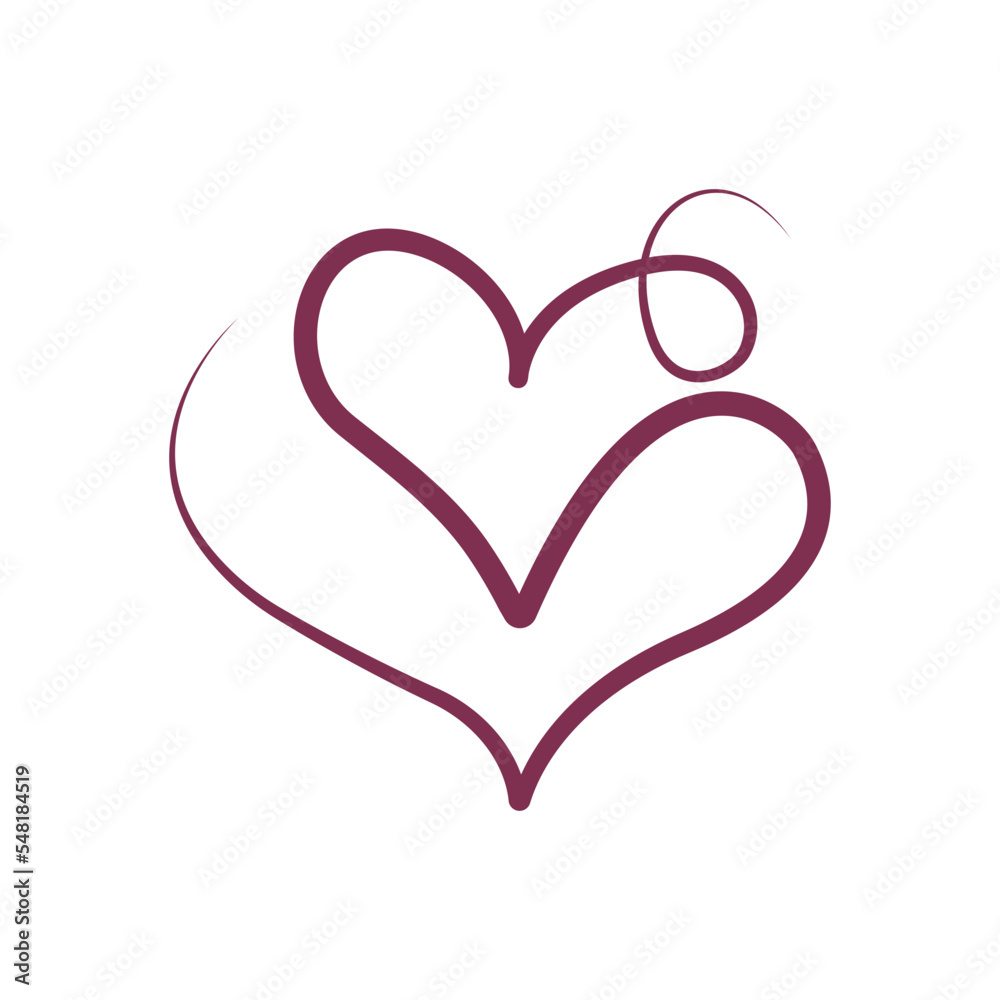 Collection of Valentine's Day Heart elements for template design elements
