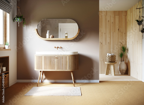 Fotobehang salle de bain moderne