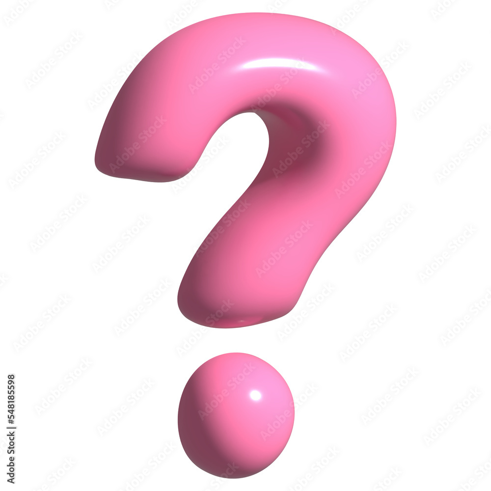 Realistic 3d question mark icon. FAQ concept Realistic 3d question mark icon. FAQ concept
