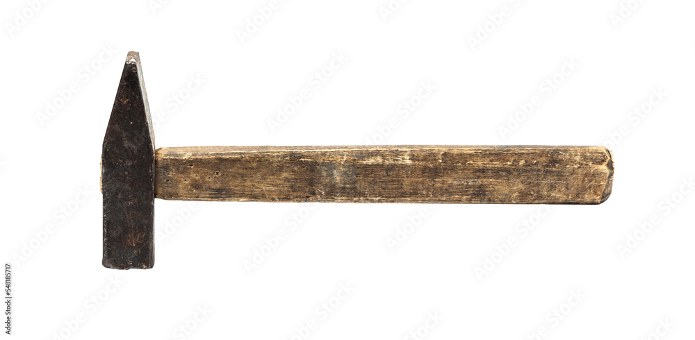 Metal Hammer with Wooden Handle isolated on a transparent background Metal Hammer with Wooden Handle isolated on a transparent background