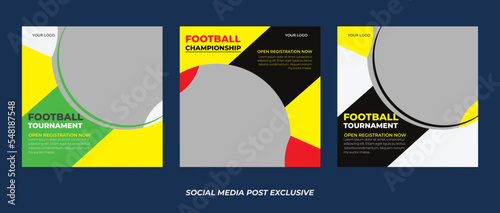Football for social media posts template