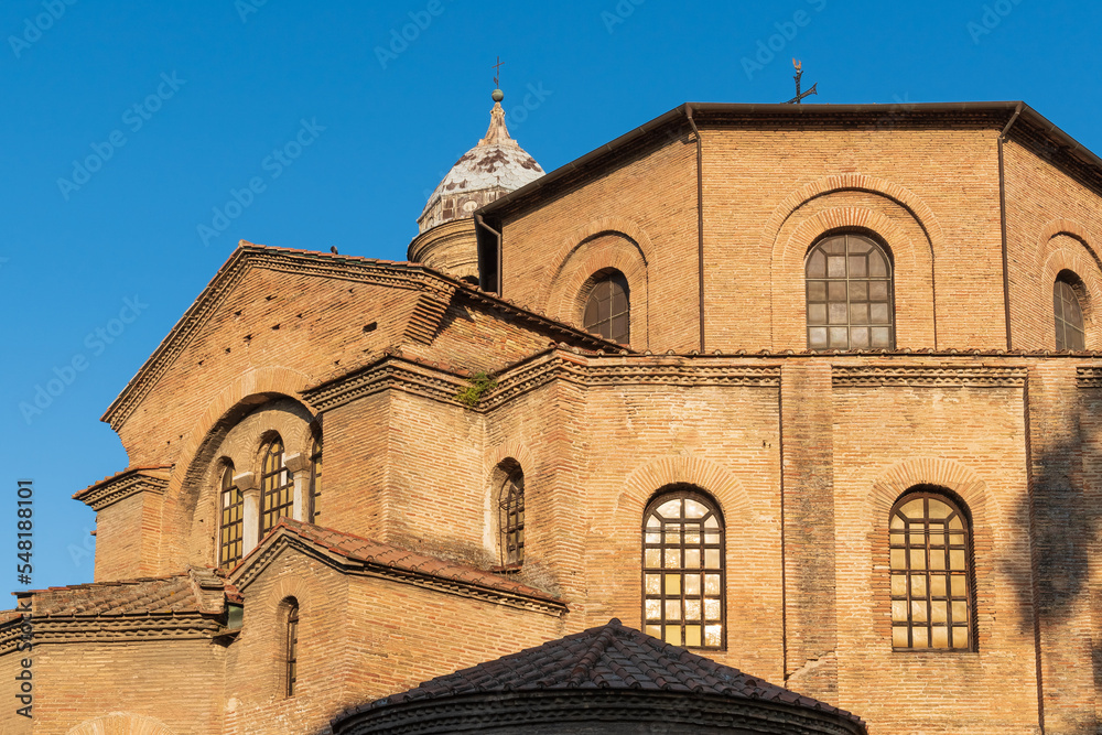 Basilica di San Vitale, one of the most important examples of early Christian Byzantine art in Europe,built in 547, Ravenna, Emilia-Romagna, Italy