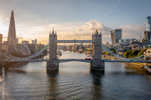 Tower Bridge in London a Landmark of the Capital of England on the Thames