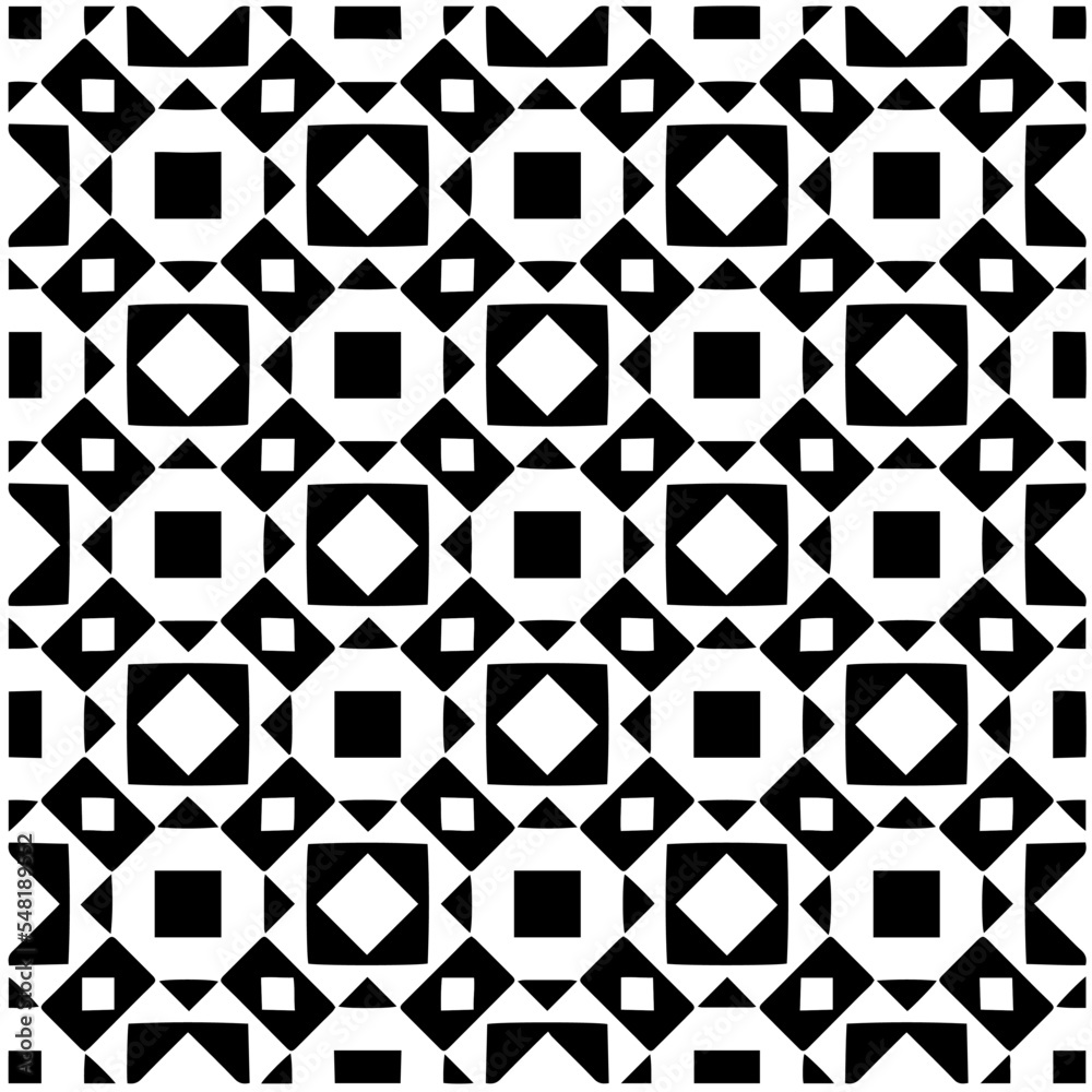 Design seamless monochrome geometric pattern. Abstract background. Vector art.Perfect for site backdrop, wrapping paper, wallpaper, textile and surface design. 
