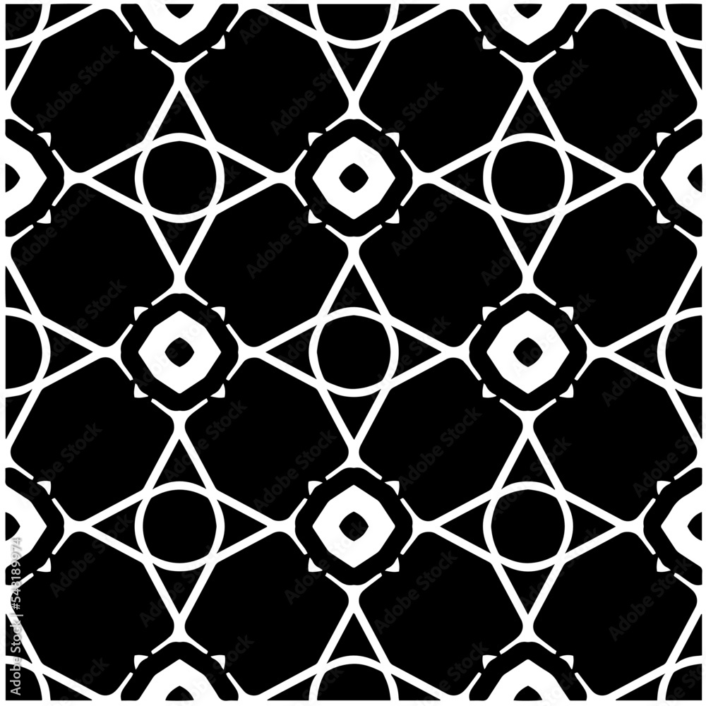 Fototapeta premium Design seamless monochrome geometric pattern. Abstract background. Vector art.Perfect for site backdrop, wrapping paper, wallpaper, textile and surface design. 