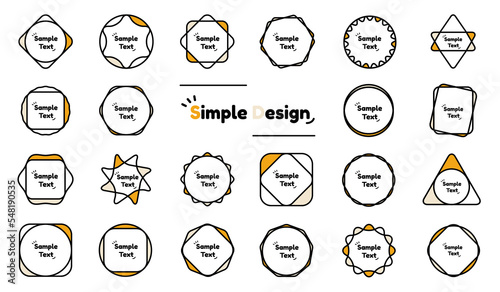 Retro Badges And Labels Icons Set - Simple Flat Isolated Illustrations