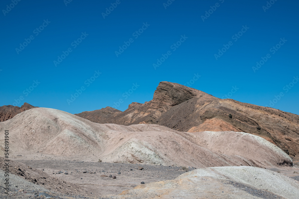 Zabriskie point landscape in Death valley, California, USA.