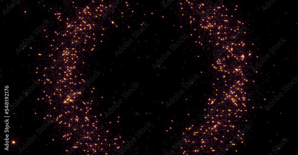 Abstract sparkling gold dust glitter magic background