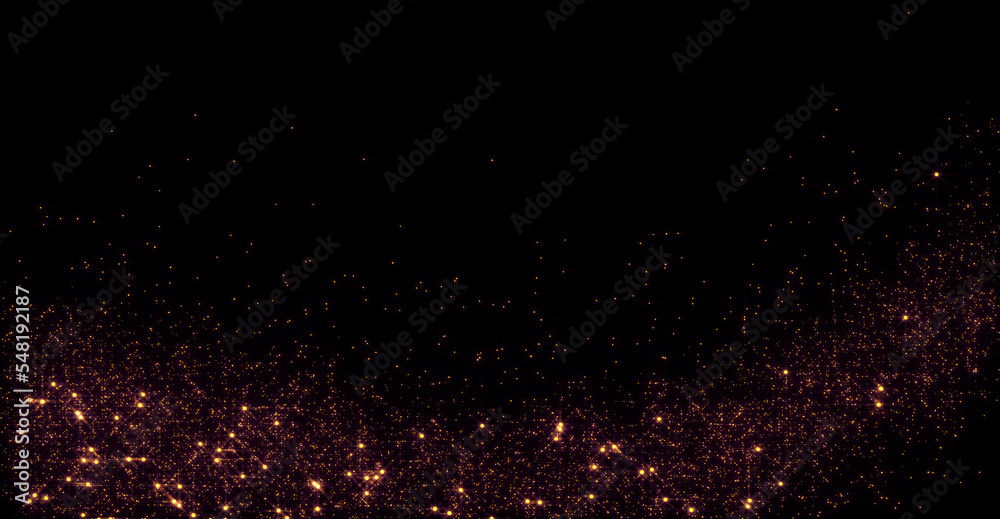 Abstract sparkling gold dust glitter magic background