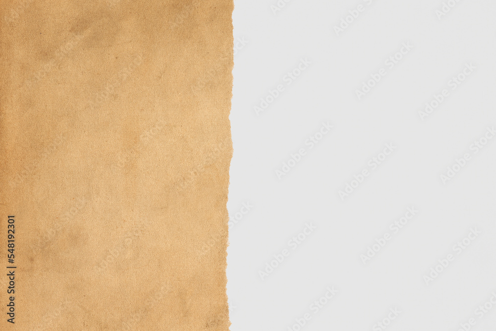 Obraz premium Old brown ripped paper. Torn texture