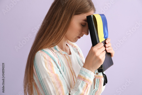 Young woman with Ukrainian ...