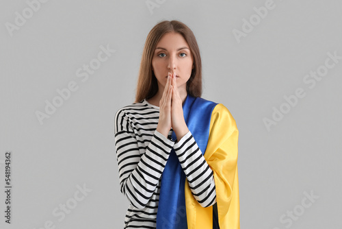 Young woman with Ukrainian ...