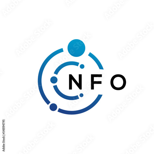 NFO letter technology logo design on white background. NFO creative initials letter IT logo concept. NFO letter design. photo