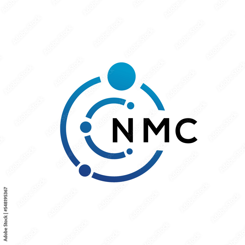 NMC letter technology logo design on white background. NMC creative initials letter IT logo concept. NMC letter design. NMC letter technology logo design on white background. NMC creative initials letter IT logo concept. NMC letter design.