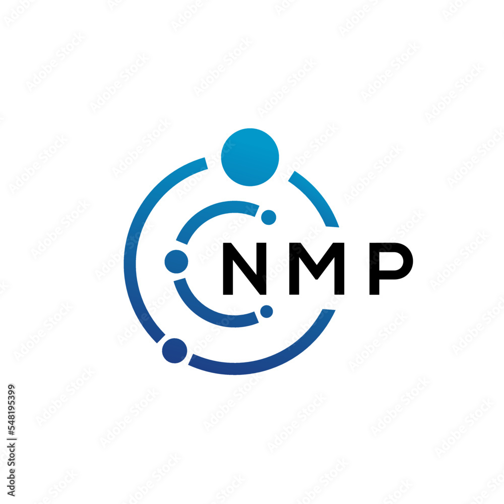 NMP letter technology logo design on white background. NMP creative initials letter IT logo concept. NMP letter design. NMP letter technology logo design on white background. NMP creative initials letter IT logo concept. NMP letter design.