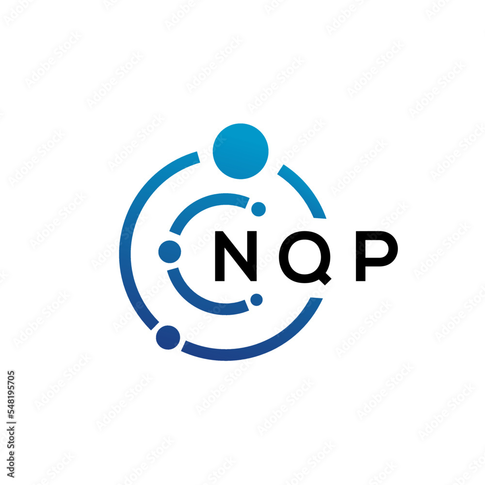 NQP letter technology logo design on white background. NQP creative initials letter IT logo concept. NQP letter design. NQP letter technology logo design on white background. NQP creative initials letter IT logo concept. NQP letter design.