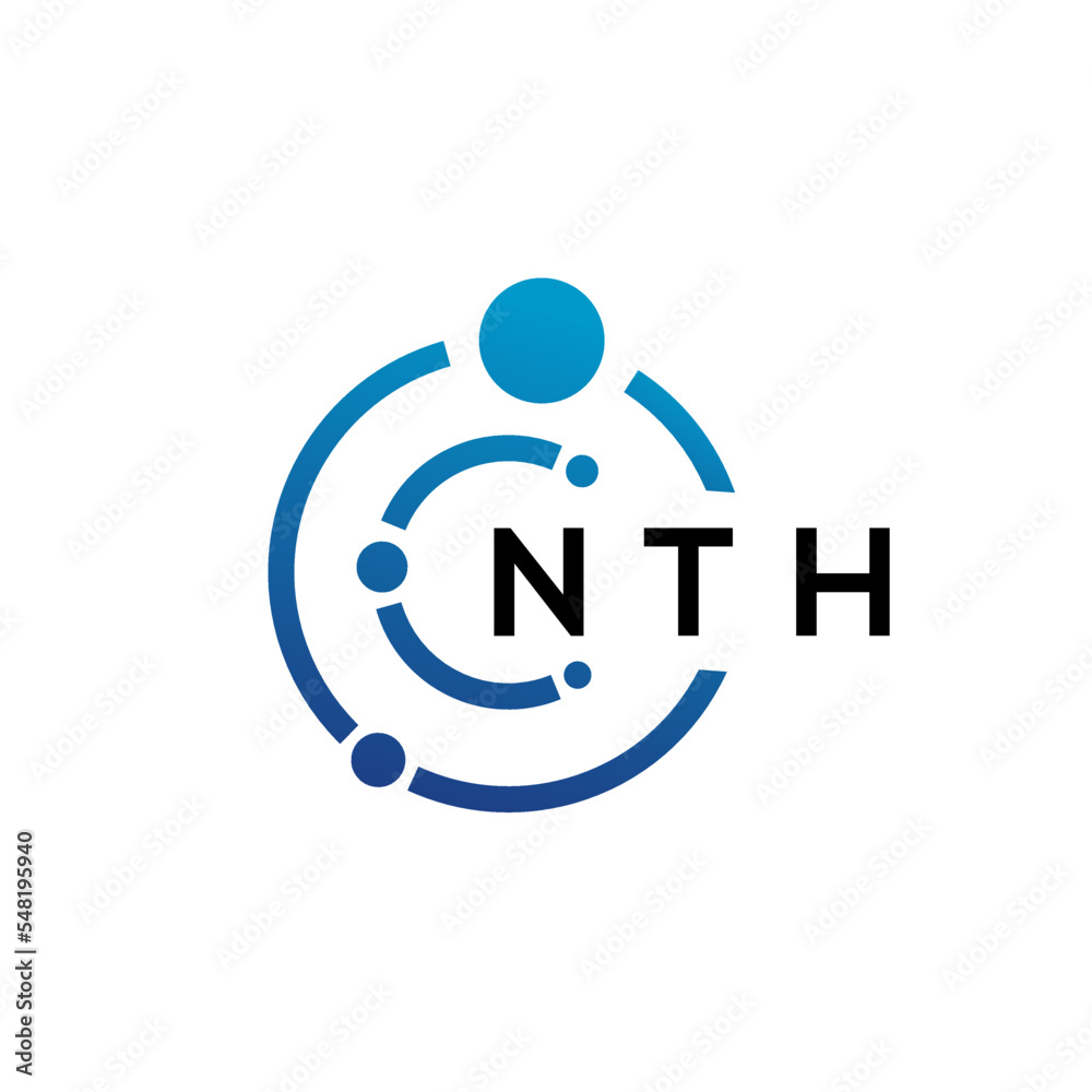 NTH letter technology logo design on white background. NTH creative initials letter IT logo concept. NTH letter design. NTH letter technology logo design on white background. NTH creative initials letter IT logo concept. NTH letter design.
