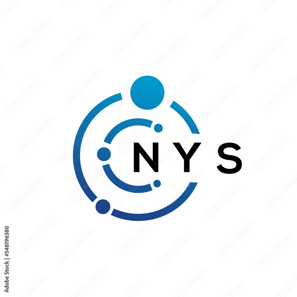 NYS letter technology logo design on white background. NYS creative initials letter IT logo concept. NYS letter design. NYS letter technology logo design on white background. NYS creative initials letter IT logo concept. NYS letter design.