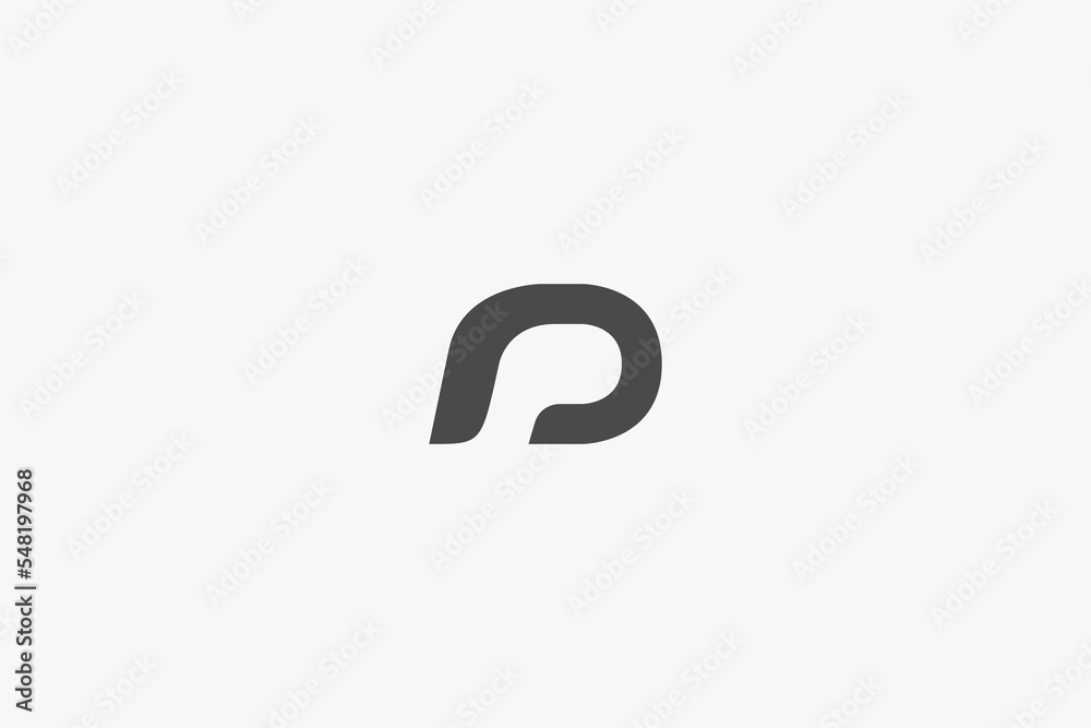 Illustration vector graphic of letter P logo negative space Illustration vector graphic of letter P logo negative space