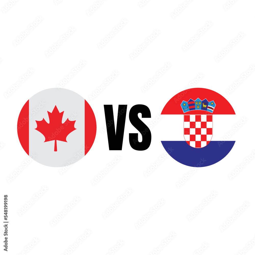 Croatia vs Canada. football match concept Croatia vs Canada. football match concept