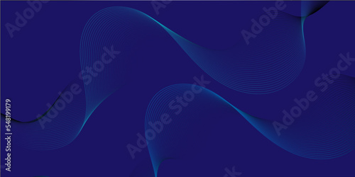 Abstract blue lines wave tecnology futuristic digital background abstract gradiant and blue wave curve lines banner background design. Modern template abstract design flowing wave.