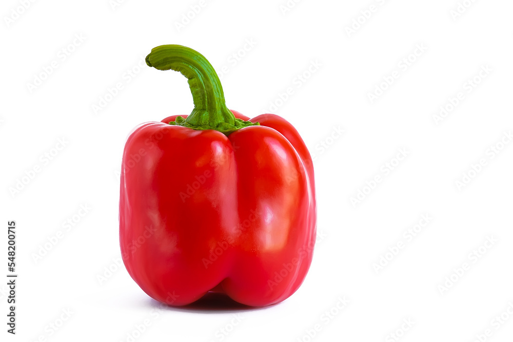 red pepper on a white background. Fresh raw pepper on a white background red pepper on a white background. Fresh raw pepper on a white background