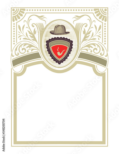 Vector. Hipster retro card. Organized by layers