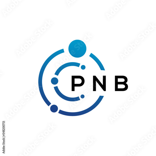 PNB letter technology logo design on white background. PNB creative initials letter IT logo concept. PNB letter design.
