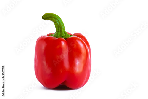 red pepper on a white background. Fresh raw pepper on a white background