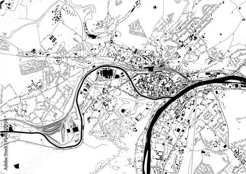 map of the city of Namur, Belgium