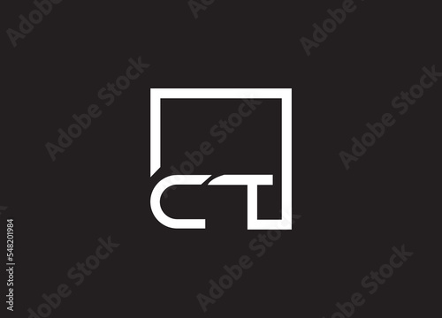 CT initial  logo vector and company logo