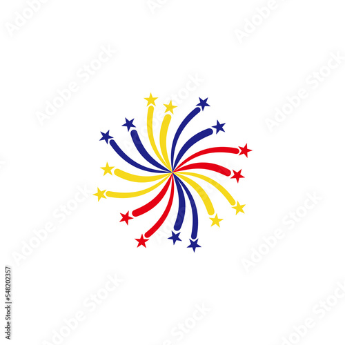 independence day of Colombia icon set vector sign symbol 