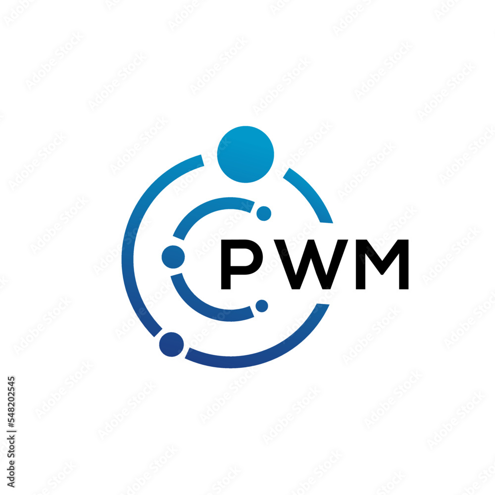 PWM letter technology logo design on white background. PWM creative initials letter IT logo concept. PWM letter design. PWM letter technology logo design on white background. PWM creative initials letter IT logo concept. PWM letter design.