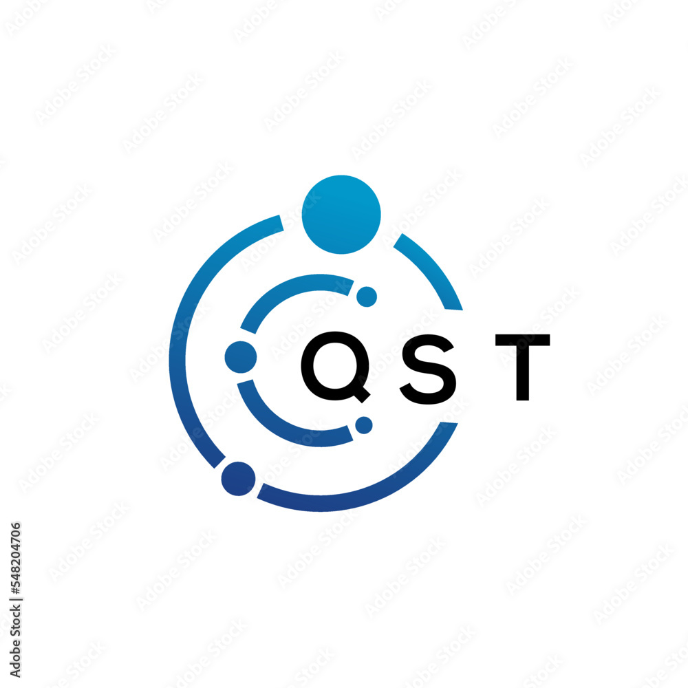 QST letter technology logo design on white background. QST creative initials letter IT logo concept. QST letter design. QST letter technology logo design on white background. QST creative initials letter IT logo concept. QST letter design.