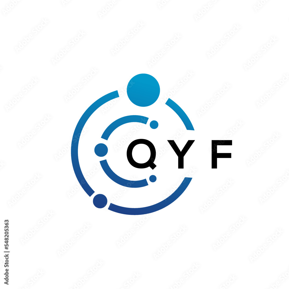 QYF letter technology logo design on white background. QYF creative initials letter IT logo concept. QYF letter design. QYF letter technology logo design on white background. QYF creative initials letter IT logo concept. QYF letter design.