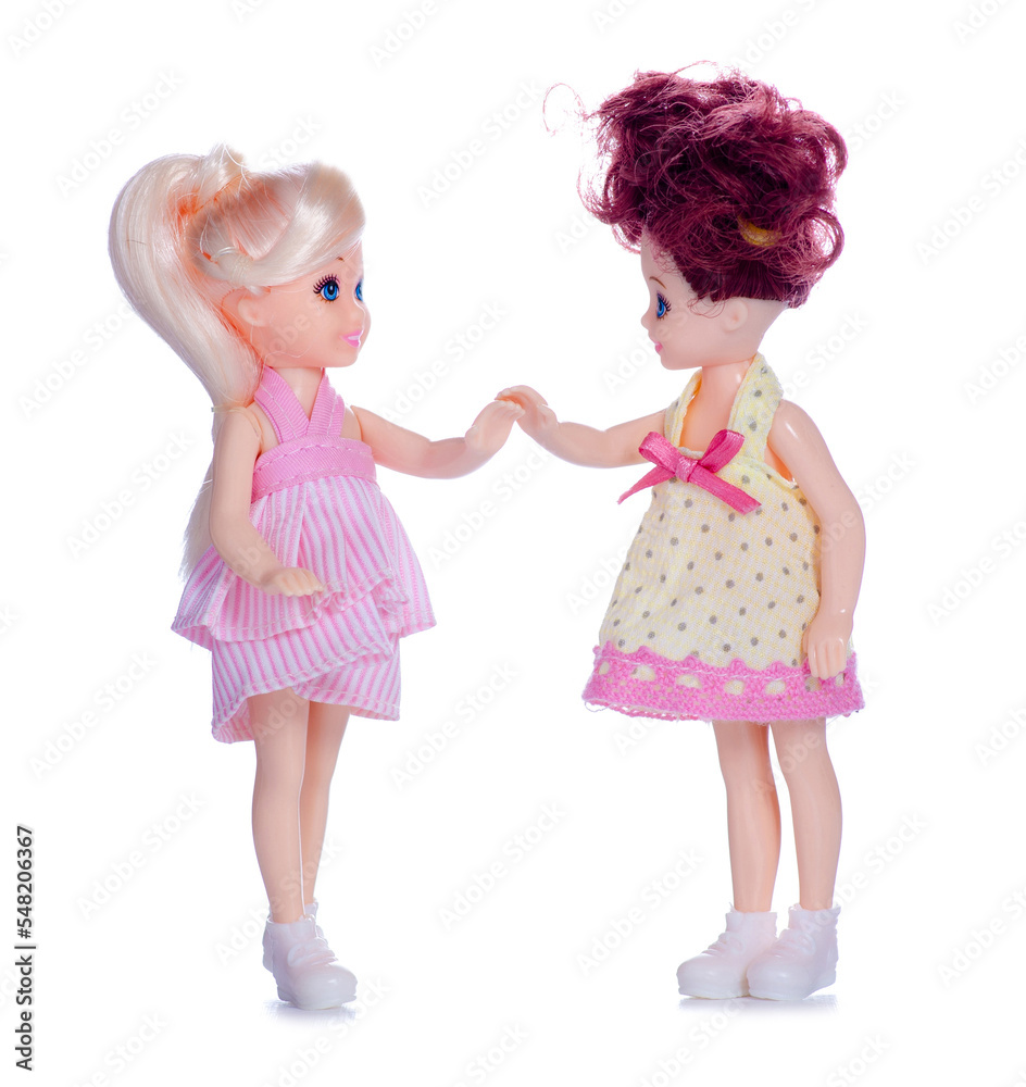 toys dolls child on white background isolation toys dolls child on white background isolation