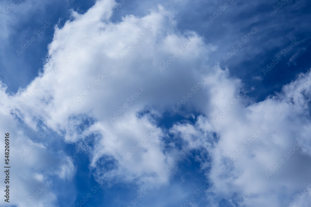 Picturesque blue sky with white clouds on sunny day Picturesque blue sky with white clouds on sunny day