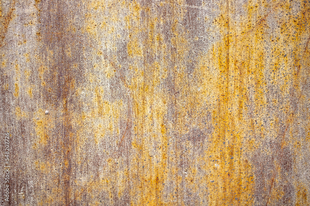 Texture of rusty iron, cracked paint on an old metal surface. Sheet of rusty metal with cracked and peeling paint, background for design with copy space. Texture of rusty iron, cracked paint on an old metal surface. Sheet of rusty metal with cracked and peeling paint, background for design with copy space.