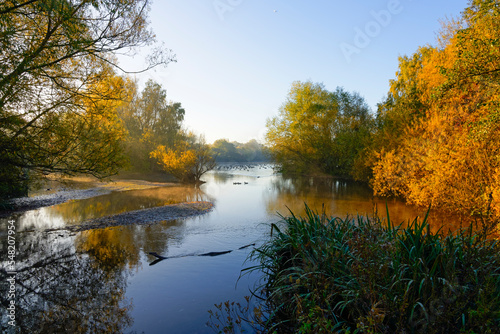Autumn sunrise at Mill Lakes in Nottinghamshire