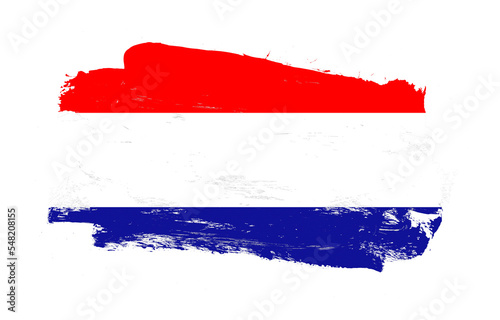 Stroke brush painted distressed flag of croatia on white background