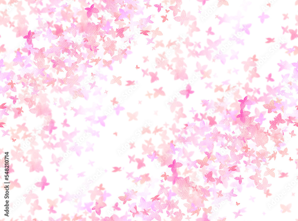 ピンクの蝶の壁紙（シームレス）