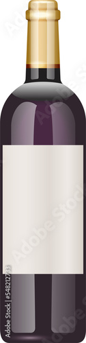Realistic Vine Bottle Illustration