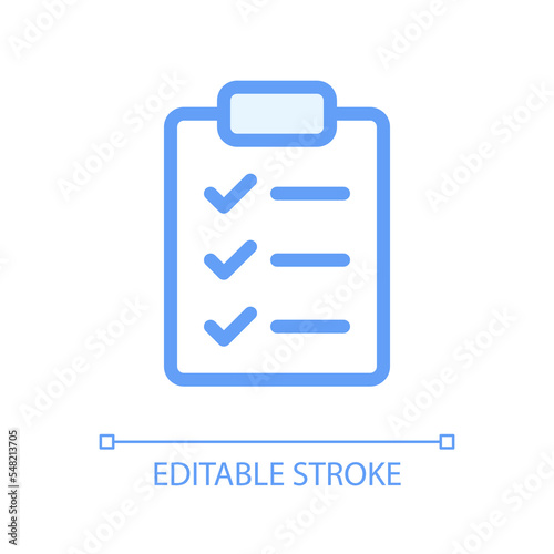 Checklist pixel perfect glassmorphism ui icon. Wellness to do list. Clipboard. Color filled line element with transparency. Vector pictogram in glass morphism style. Editable stroke. Arial font used © bsd studio