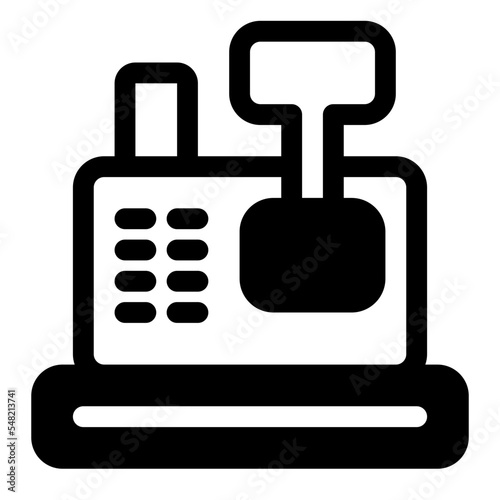 cashier glyph icon