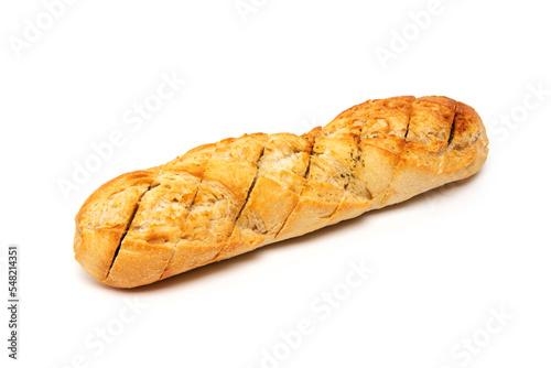 French bread baguette isolated on a white background