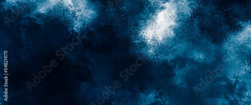 Watercolor on deep dark paper background. Vivid textured aquarelle painted lightning night sky and thunder storm  smoke texture vector illustration. Light ink canvas for modern creative grunge design.