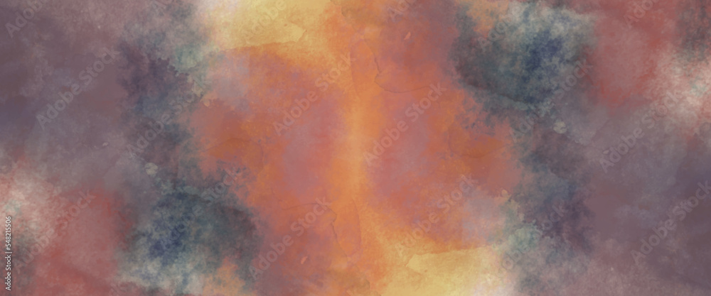 abstract watercolor background with space. yellow orange background with texture and distressed vintage grunge and watercolor paint. background texture in warm autumn colors.