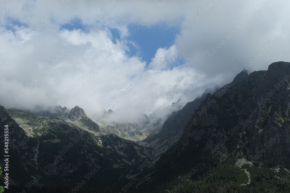 clouds over the mountain