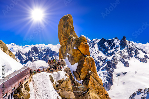 Aiguille du Midi observation station Chamonix, Mont Blanc, Haute-Savoie, Alps, France