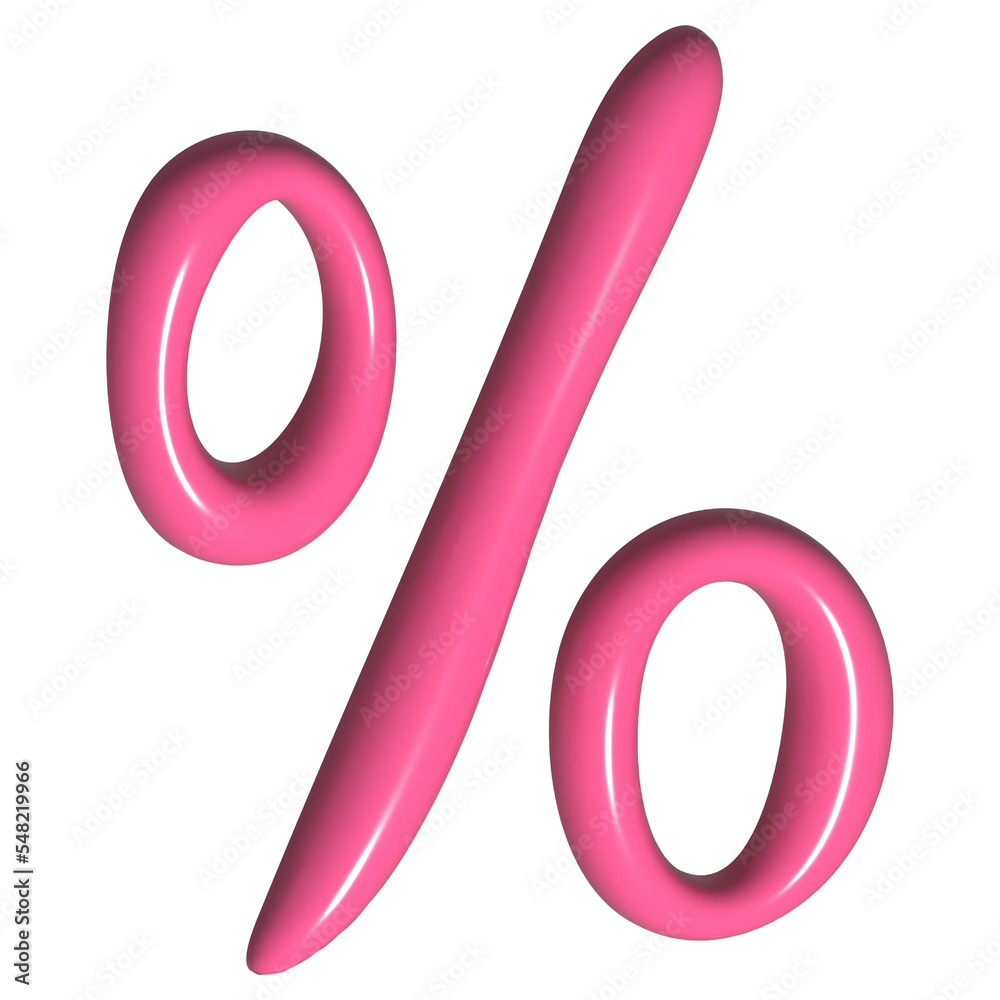 Realistic 3d percent sign. Sales discount concept Realistic 3d percent sign. Sales discount concept